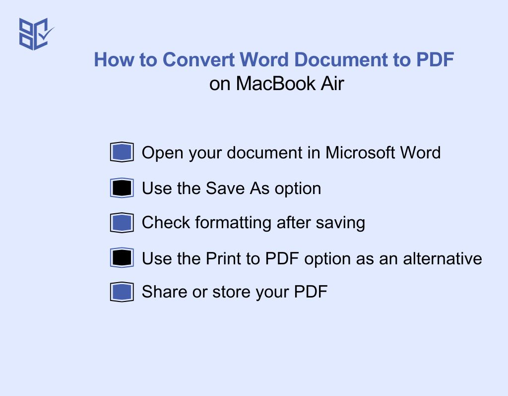 How to Convert Word Document to PDF on MacBook Air